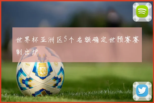 世界杯亚洲区5个名额确定世预赛赛制出炉